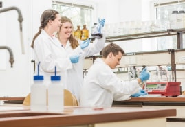 Apprentices in the Borsteler training laboratories