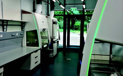 View of the S3 area of the new laboratory building of the NRZ